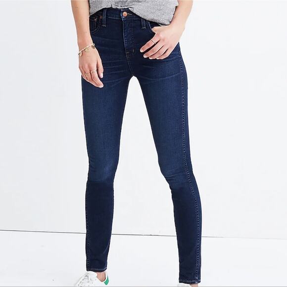 Madewell 10" High-Rise Skinny Jeans in Hayes Wash, 27 - Picture 1 of 8